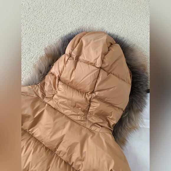 Moncler Boedic Belted Puffer Coat-Brown - Picture 12 of 16